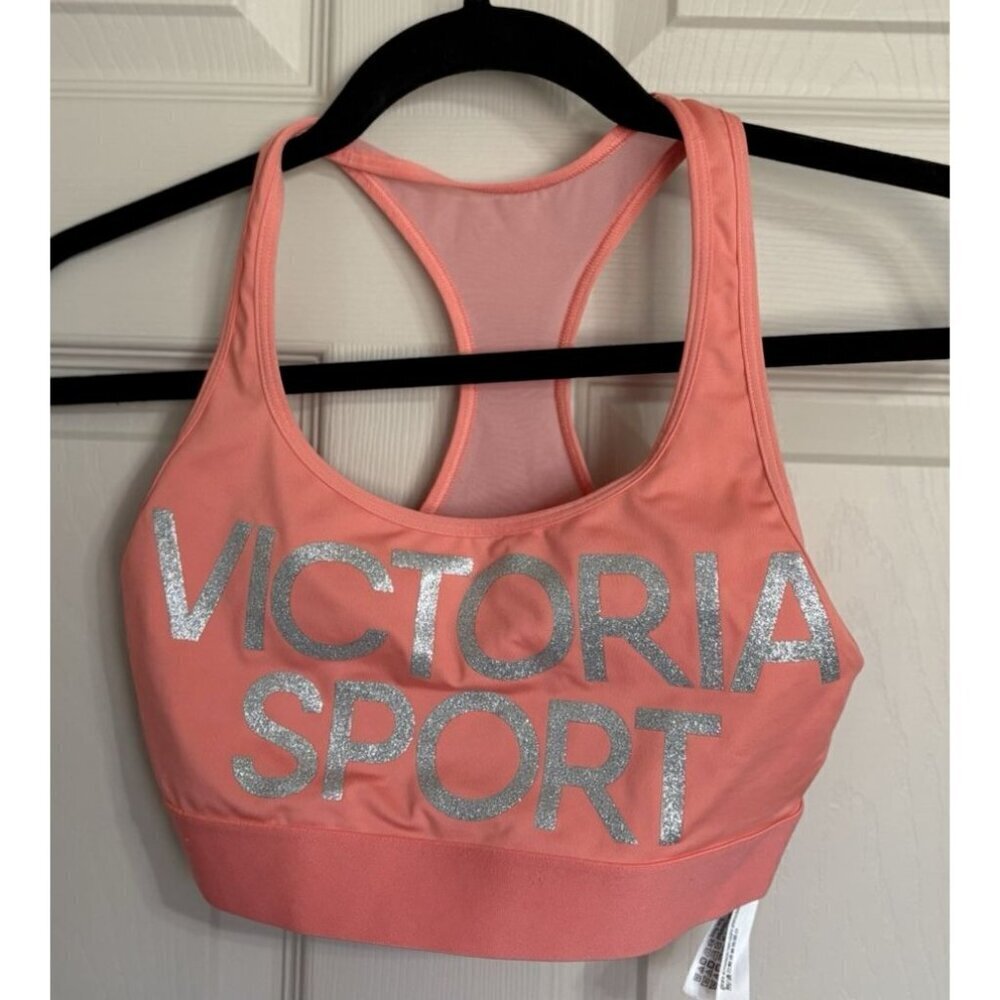 The Player by Victoria's Secret Sport Pink Silver Glitter Logo XS